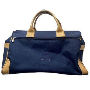 Tags by Lanig Golf Bag Navy Blue Duffle Embroidered Crest Travel Sports Luggage